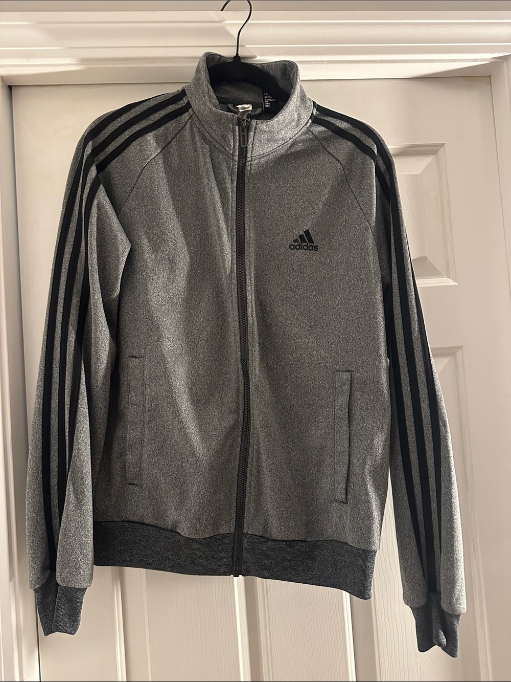 adidas Men’s Gray Full-Zip Track Jacket Small NWOT